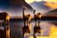 Placeholder: alpacas, peru, mountains, reflection, mist, sunrise