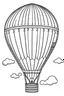 Placeholder: simple coloring page of a pretty hot air balloon