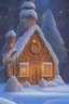 Placeholder: Optical art, highly detailed illustration of a gingerbread house , vintage optical illusion pattern, exaggerated surrealism, winter fantasy, nostalgic
