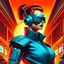 Placeholder: poster cyberpunk retro futuristic rebel