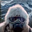 Placeholder: Yeti in elastomeric respirator, Kananaskis Country