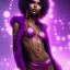 Placeholder: full body shot, masterpiece, best quality,dark skin, sparkling eyes, fluorescent skin,purple-dark makeup, gangsta , highly detailed body, sun light, 4K, RAW, depth of field, high contrast, realistic details, 24mm