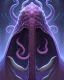 Placeholder: Dungeons & Dragons Mind Flayer Portrait, tentacle mouth, regular purple face