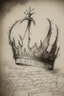 Placeholder: A sketch of an ancient legendary crown with strange text