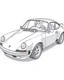 Placeholder: porsche 911, full car, white background, sketch style, no shadows, clear and well outlined