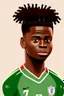 Placeholder: Bukayo Saka English-Nigerian footballer ,cartoon 2d