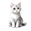Placeholder: Cute Cat ,illustration,white background