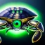 Placeholder: ultra detailed fullbody Drawing of a Cyborg alien metallic Gigantic Silver Crab on the shore ,with glowing Green eyes, extremely detailed digital painting, intrincate, extremely detailed face,crystal clear Big eyes, in the style of Caravaggio , mystical colors , perfectly centered image, perfect composition, rim light, beautiful lighting, 8k, stunning scene, raytracing