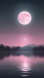 Placeholder: Lake at moonrise, the White hues of the sky reflected in the water,night, 8K, ultra realism --A a pink Floyd lands on the water ,moonrise reflected in the water, 8K, ultra realism