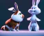 Placeholder: Portrait of Snowball with the key, the rabbit from The Secret Life of Pets. Unreal Engine 5,3D Animation Quality, Octane Rendering, comic book art, volumetric lighting,Abode After Effects ,Retrofuturism, Daz3D