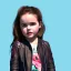 Placeholder: Zoey deutch toddler, full body, leather jacket, floral shirt, floral skirt, Nike sneaker, soft skin, city background, dramatic lighting, hyper realistic