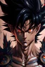 Placeholder: a man with black hair and a dragon on his chest, black dragon, highly detailed portrait of goku, ultra hd anime wallpaper, masayoshi suto and artgerm, anime epic artwork, hd anime wallpaper, son goku, goku, gogeta, dragon ball, wild spiky black saiyan hair, detailed anime artwork, ancalagon the black