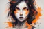 Placeholder: abstract girl art orange eyes