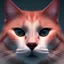 Placeholder: White red Cat FACE, DETAILED, PORTRAIT,3d,Unreal 5 engine