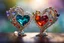 Placeholder: Coloured glass loving couple, heart set with gemstones, glittering metal stems and gemstone leaves sharp focus elegant extremely detailed intricate very attractive beautiful dynamic lighting fantastic view crisp quality exquisite detail gems and jewels S<AI in sunshine Weight:1 Professional photography, bokeh, natural lighting, canon lens, shot on dslr 64 megapixels sharp focus Weight:0.9