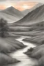 Placeholder: "Generate an AI landscape art using a charcoal pencil effect. Picture a serene scene with rolling hills, a winding river, and a majestic sunset. Capture the soft textures and atmospheric depth, evoking the timeless charm of a traditional charcoal sketch."