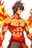Placeholder: The same photo anime with medium muscles but with a (katana sword)