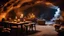 Placeholder: 204, Inside a luxury ancient Neanderthal cave dwelling underground, beautiful furs, stone furniture, oil lamps, food and drink, primitive affluence, chiaroscuro, color, award-winning colour photograph, beautiful composition, detailed, realistic, confident beauty, strange