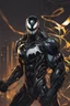 Placeholder: Venom mix with machine in solo leveling shadow artstyle, cyberpunk them, intricate details, highly detailed, high details, detailed portrait, masterpiece,ultra detailed,best quality