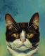 Placeholder: Portrait of a cat by Van Gogh