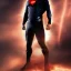 Placeholder: Henry cavil black suit superman laser eyes