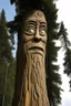 Placeholder: A tall pine tree with a human-like face that can talk