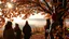 Placeholder: Autumn: falling leaves, Misty mornings, fog over distant fields or forests, sunshine; people wearing scarves, woolly hats, gloves, holding steaming hot drinks; chestnuts, acorns, berries, rowan, holly, mistletoe, birds migrating, squirrels gathering nuts, rabbits, beautiful colours, atmospheric. Award winning photograph.