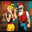 Placeholder: Popeye con pipa de fumar y su novia Oliva, arte estilo pop, calidad ultra, hiperdetallado, 64k, full body