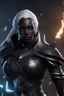 Placeholder: dnd pc art drow fighter, 8k, pitch-black skin, 3d cgi, unreal engine 6, high detail, intricate, cinematic background