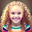 Placeholder: A cute little girl, curly blonde hair, the look on her smiling face.