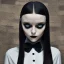 Placeholder: wednesday addams, wednesday addams hair, wednesday make up, wesnesday addams, gothic, black dress cinematic