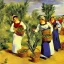 Placeholder: women picking olives in style of manet