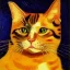 Placeholder: Portrait of a cat by Van Gogh