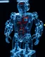 Placeholder: full body Robotic made full body by super transparent clear glass for exploring inside body machines digital electronics,digital watch,components,cables,inside details