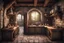 Placeholder: fantasy medieval kitchen with an open door