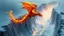 Placeholder: A dragon made of living fire soaring over an endless ice canyon, melting the ice below and creating rivers of steam as it passes. Photographic quality and detail, award-winning image, beautiful composition.