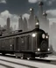 Placeholder: steampunk sin city dark train