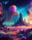Placeholder: A breathtaking panorama of an alien landscape, with towering crystalline formations, glowing flora, and a vast, multicolored sky filled with celestial wonders. The scene is filled with a sense of awe and mystery, inviting the viewer to explore the uncharted terrain and ponder the unknown. 16K resolution, vivid colors, and imaginative details make this image a feast for the eyes.