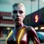 Placeholder: Ultra Realistic retro sci-fi movie Supermarket parking people scene, 1960 year, waist up view portrait, 1 blonde women and 1 octopus alien, sweet scarlet Johansson face, perfect iris, glow eyes, face makeup, tight latex coat. many people looking, Retro sci-fi style, soft color, highly detailed, unreal engine 5, ray tracing, RTX, lumen lighting, ultra detail, volumetric lighting, 3d, finely drawn, high definition, high resolution.