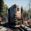 Placeholder: a commonly found train in real world with high details, front-side wise view. image should be real