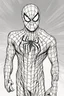 Placeholder: out line art of SPIDER MAN super HIRO colouring pages with white background ,skech style ,full body. only use outline,mandala style,clean line art,white background,no shadow and clear and well outlined