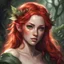 Placeholder: dnd, portrait of nymph with red hair