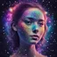 Placeholder: make a porttriat with dots galaxy style multicolor
