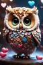 Placeholder: hyperdetailed, 4k, highres, masterpiece, Cute adorable chibi fluffy owl made of swirly hearts, whimsical and endearing style; Bright bepastel colors colors; extreme detail; intricate motifs; gorgeous eyes: Bastien Lecouffe Deharme; jeremy_mann; andree_wallin : deep depth of field : bright dramatic lighting : craig_mullins; radial; maximalist; deviantart; Ray Tracing; Yoshikata Amano; Edwin Landseer; Ismail Inceoglu; Russ Mills; Victo Ngai; Bella Kotak; 3d; perfect composition, ultra-realistic, 8