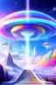 Placeholder: Ufos rainbow, futuriste ultra moderne,stairway to heaven,crystal very beautiful city