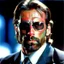 Placeholder: muscular Hans Gruber from the movie Die Hard, dark sunglasses