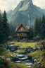 Placeholder: landscape a beautiful home in the feywild fantasy