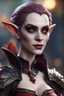 Placeholder: female vampire elf from worms armageddon wearing makeup, bokeh like f/0.8, tilt-shift lens 8k, high detail, smooth render, down-light, unreal engine, prize winning