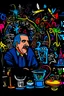 Placeholder: expressionism, Pixar style, in abstract art Basquiat, Picasso, Miro, Kandinsky, Klee, Birell, Fairey, Ardon, Buffet and Picasso style, HD --s 750 --v 5.1 --style raw, water color, black background