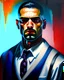 Placeholder: Gangster portrait oil painting
